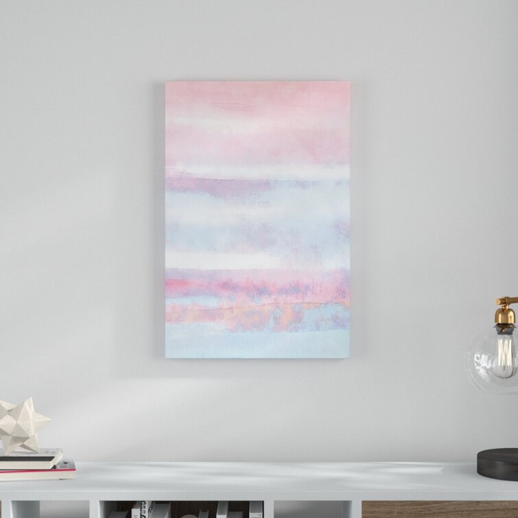 Wrought Studio Light Pink And Blue On Canvas Print Wayfair Canada